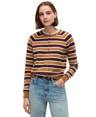 Tommy Hilfiger Женский полосатый кардиган приталенного кроя с круглым вырезом