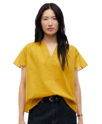 Tommy Hilfiger Женская блузка с коротким рукавом и V-образным вырезом