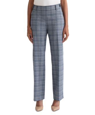 Jones New York Petite брюки прямого кроя в клетку, pull-on