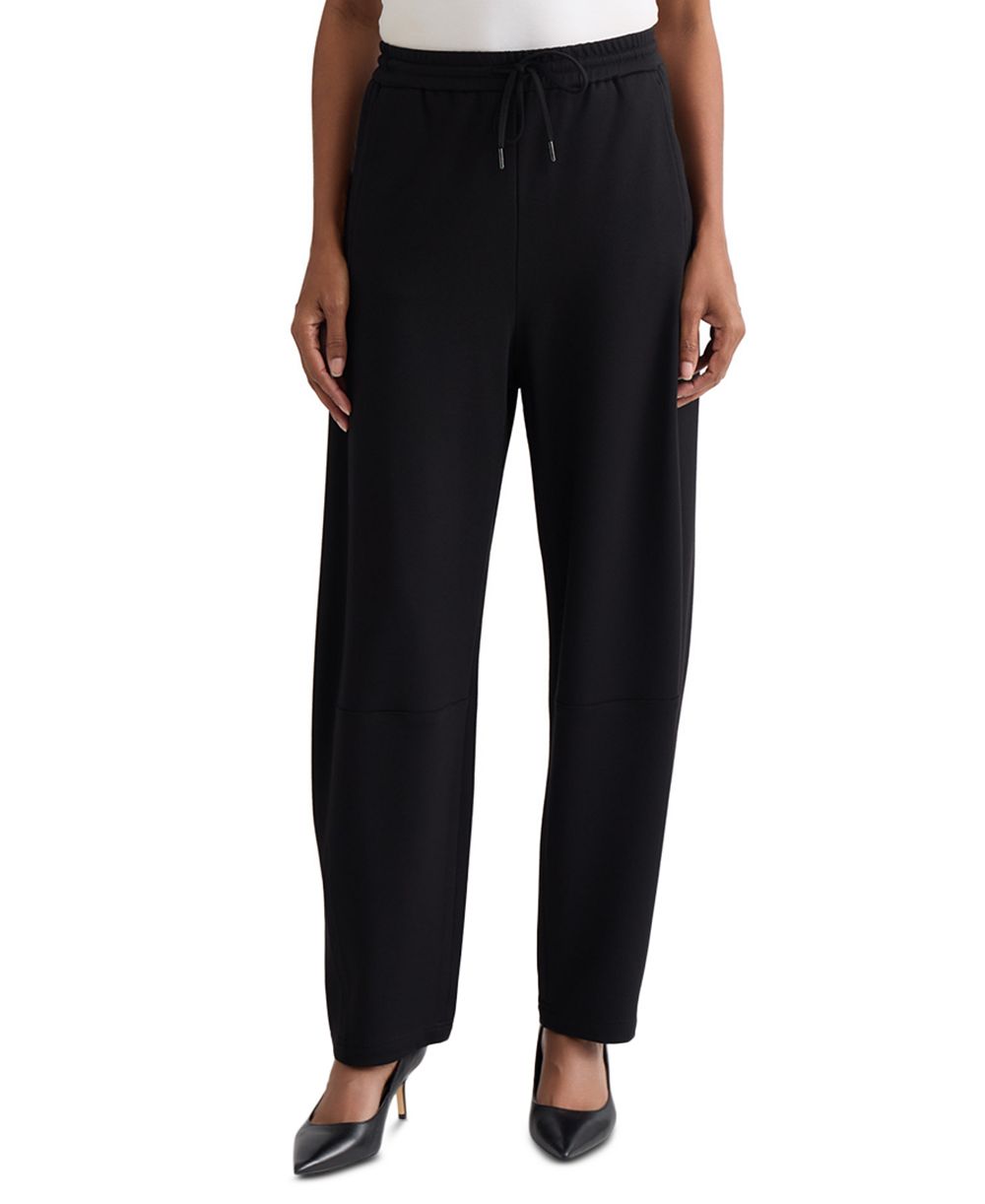 Jones New York Petite Pull-On Barrel-Leg Mid-Rise Pants