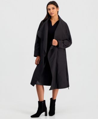 Eileen Fisher Женское пальто с высоким воротником и поясом
