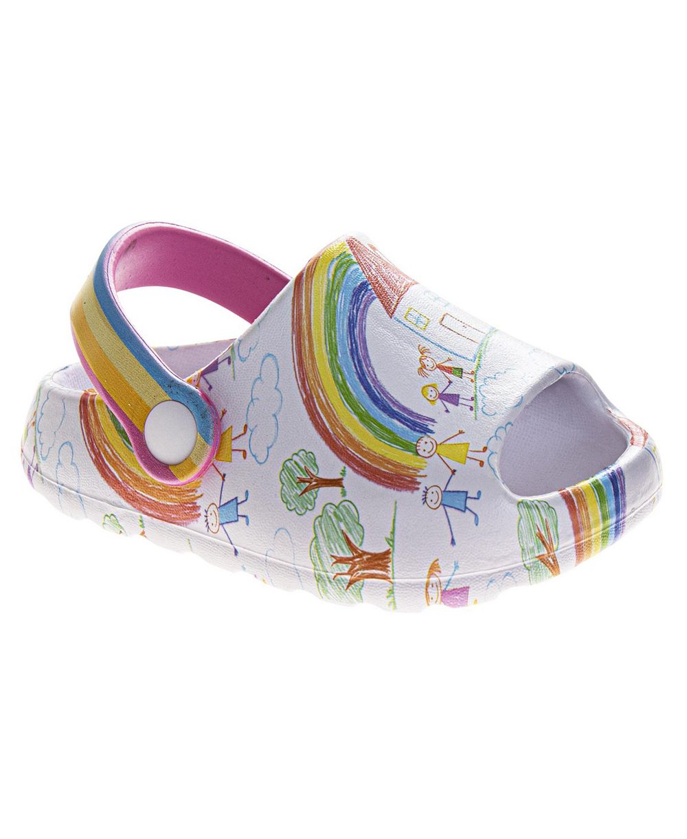 Crayola Boy's (5-10) Graphic Clogs with Heel Strap Lightweight Slip-On Casual Shoes