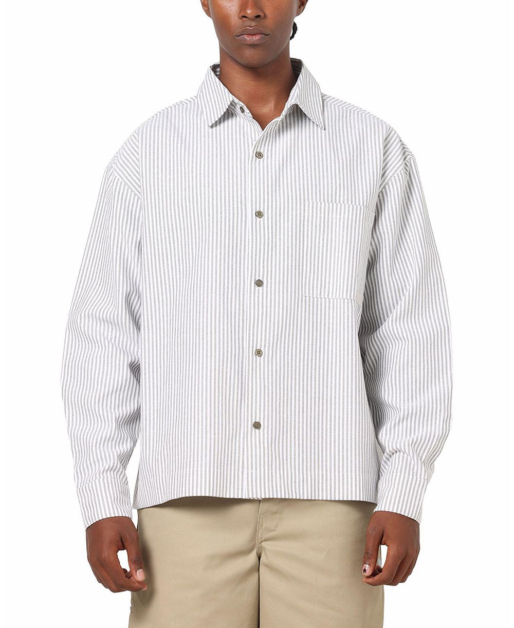 Мужская рубашка CARRE Oxford Stripe Long Sleeve Button Up