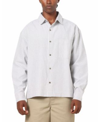 Мужская рубашка CARRE Oxford Stripe Long Sleeve Button Up