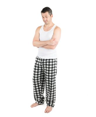 Leveret Men's Plaid Micro Fleece Pants