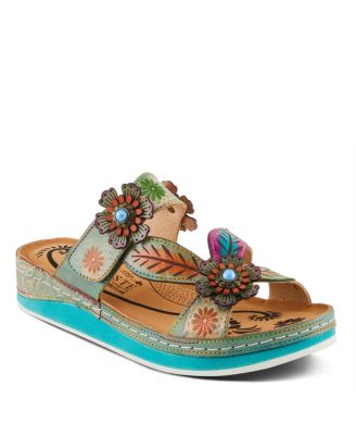 L'Artiste Women's Spring StepPillow-Soft Strappy Slide Sandal with Foam