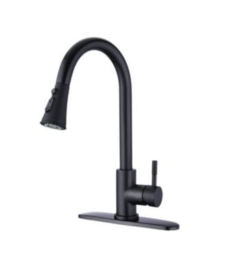 PHYING Commercial Single Handle Kitchen Sink Faucet Brushed Nickel Pull Down Sprayer Design