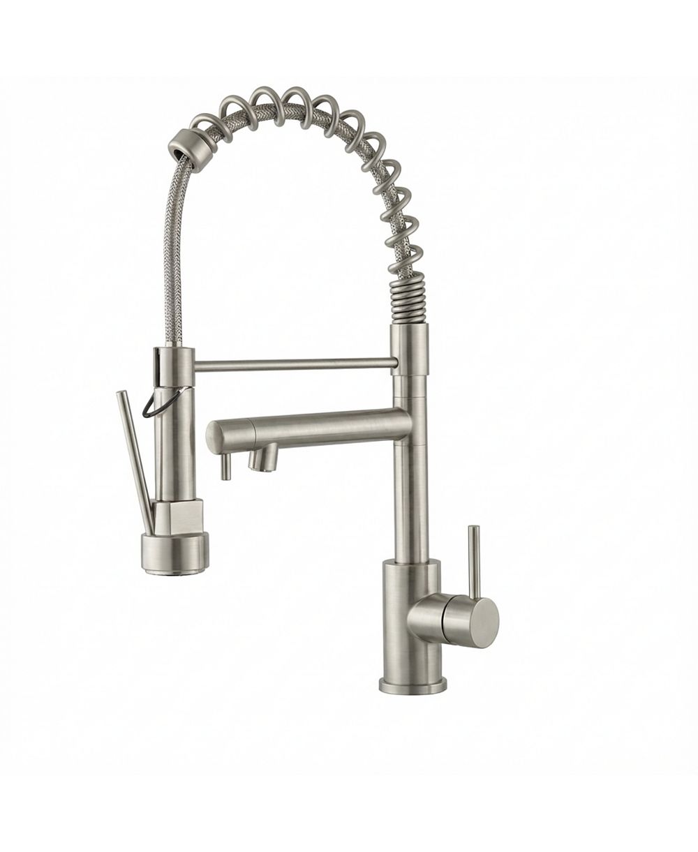 PHYING Kitchen Faucet with Pull Down Sprayer, Touch On Single Handle 2- Function Stainless Steel Spring Neck