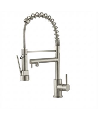 PHYING Kitchen Faucet with Pull Down Sprayer, Touch On Single Handle 2- Function Stainless Steel Spring Neck