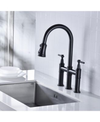 PHYING Bridge Kitchen Faucet with Pull-Down Sprayhead in Spot