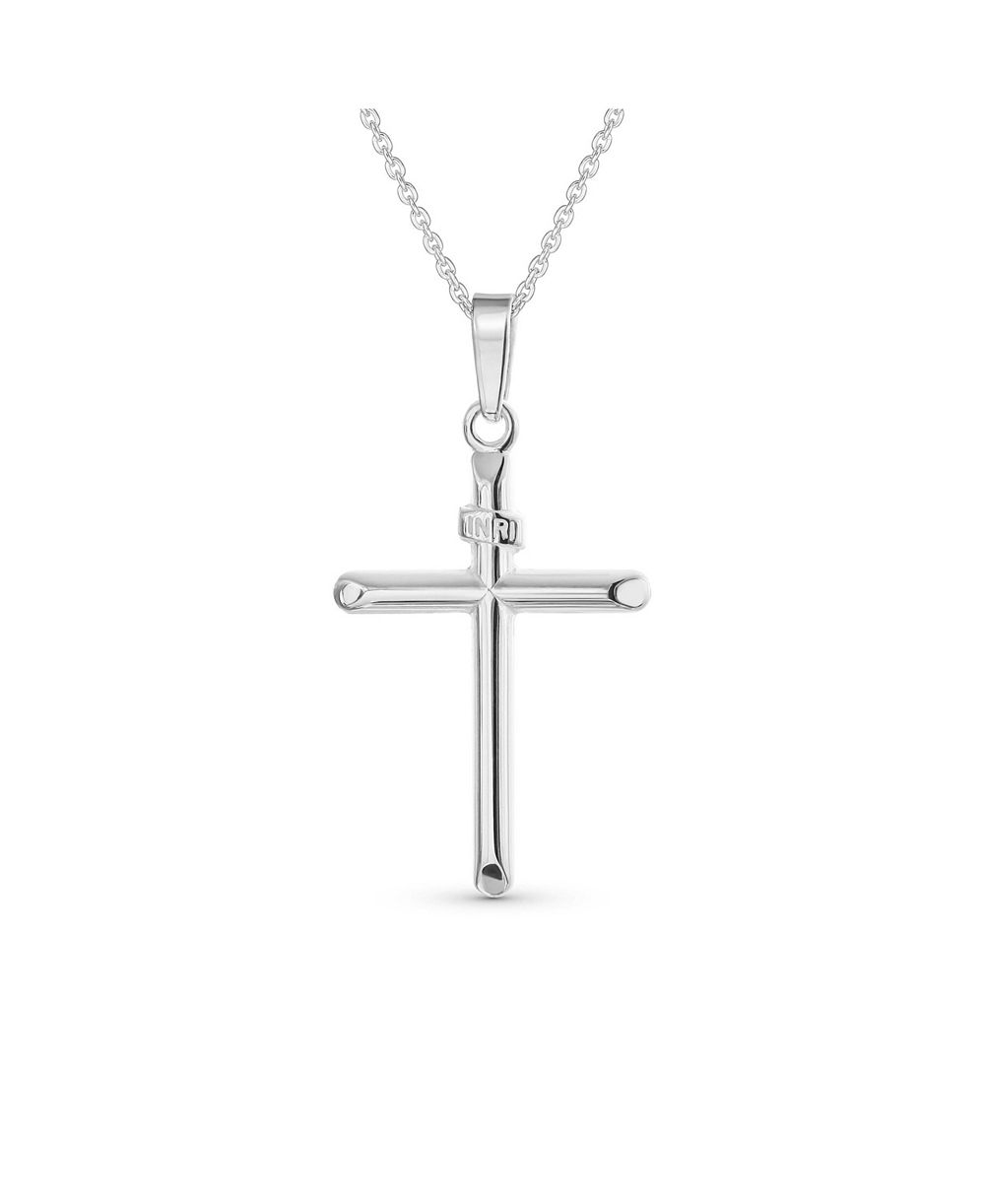Bling Jewelry подвеска в виде религиозного креста, минималистичный стиль из стерлингового серебра .925, 1.75 inch