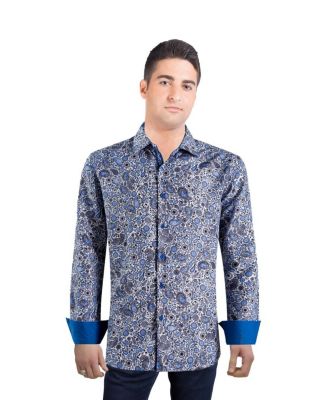 Мужская рубашка Elie Balleh Slim Fit Modern Paisley Print Button-Down