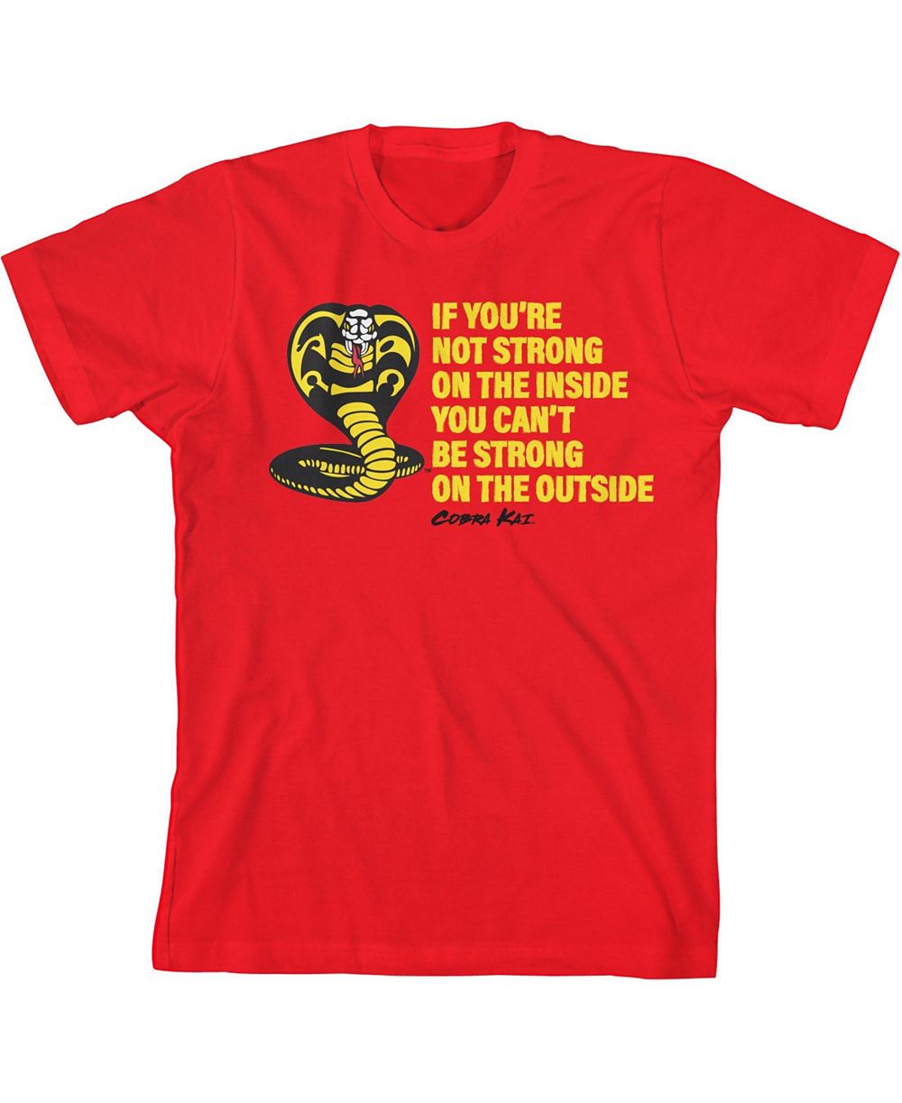 Cobra Kai If You're Not Strong On The Inside Boy's Red T-shirt