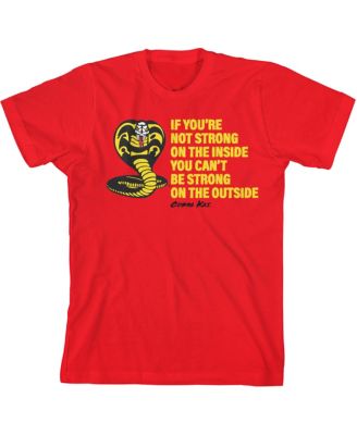 Детская красная футболка Cobra Kai If You're Not Strong On The Inside Boy's
