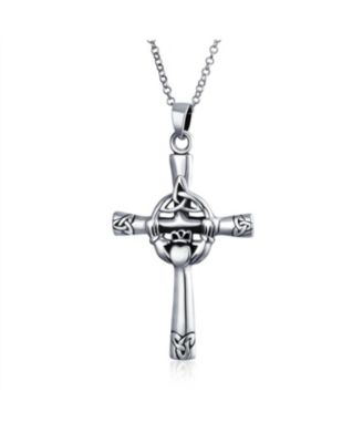 Подвеска Bling Jewelry Celtic Claddagh Cross, узел Trinity Infinity, из стерлингового серебра .925