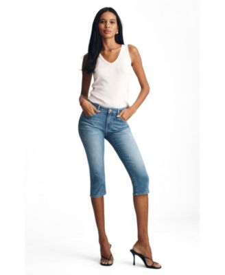 Женские брюки Mavi Jeans Hilary Mid Rise Capri Blue Brushed Flex
