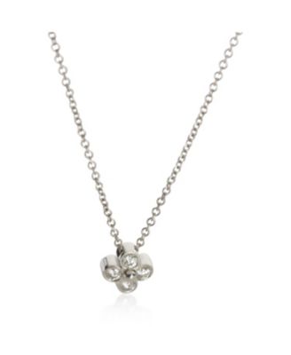Pre-Owned Tiffany & Co платиновая подвеска с бриллиантами и кружевом