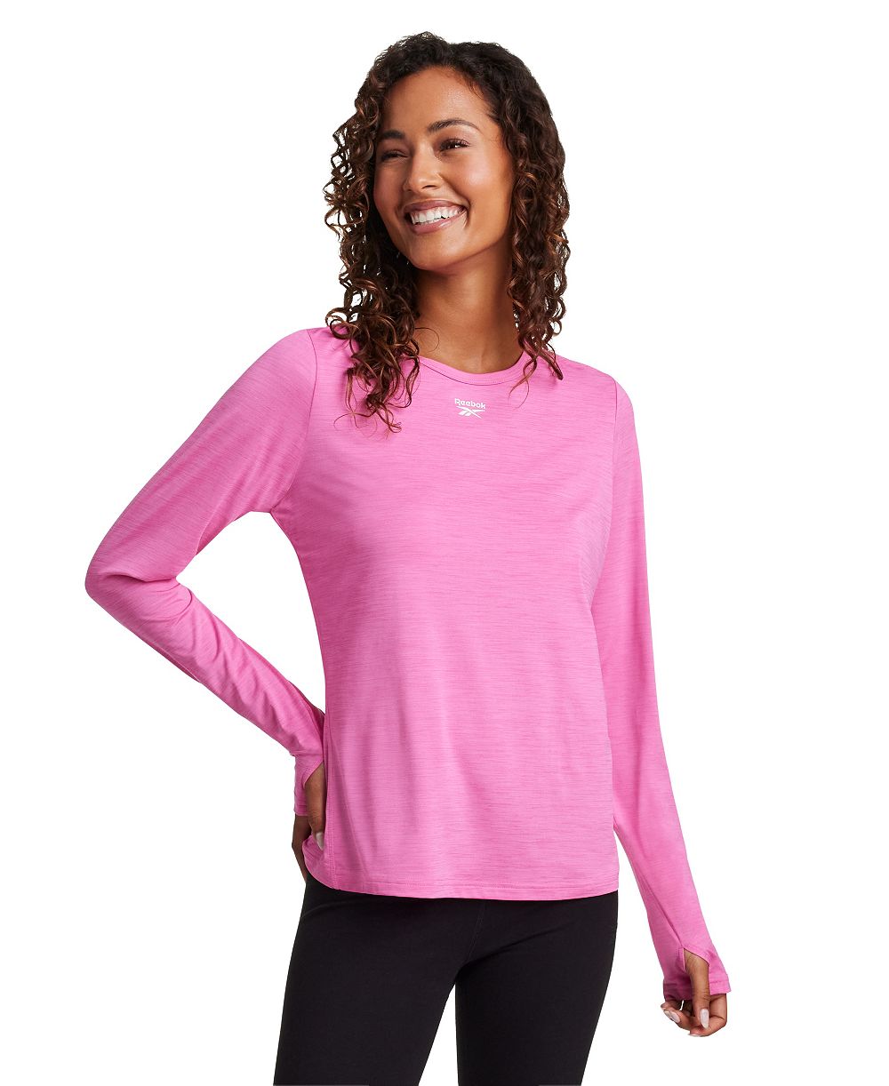 Reebok Women's Marled Performance Long-Sleeve Training Top
