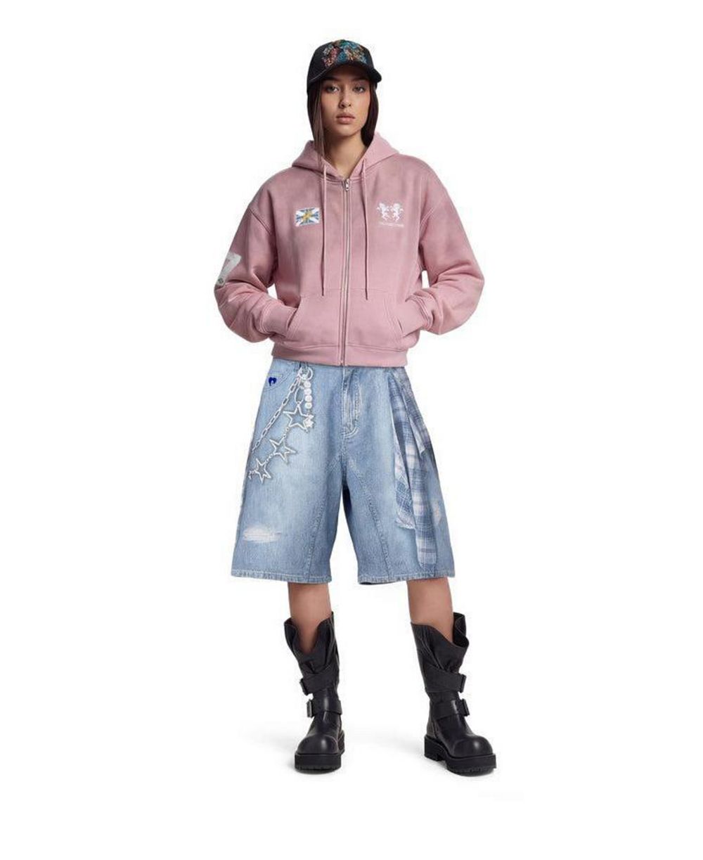 Aelfric Eden Women's Plaid Panel Chain Jorts