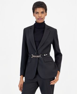 Anne Klein Женский приталенный блейзер с воротником Notch Collar