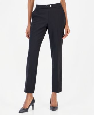 Anne Klein Women's Mid-Rise Straight-Leg Pants