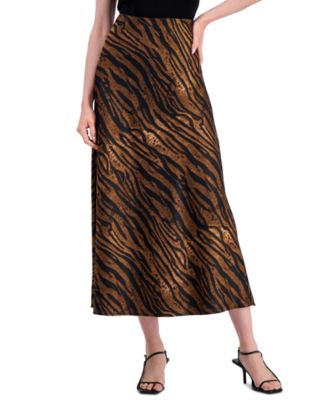 Anne Klein Women's Animal-Print A-Line Midi Skirt