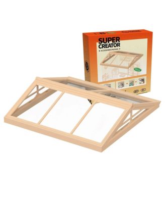 Robotime Super Creator Dust-Proof Roof, 6.4"L x 6.6"W x 1.6"H, Ages 8+