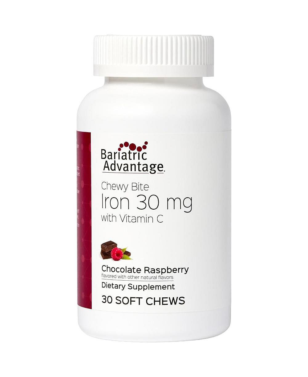 Bariatric Advantage Желе мягкие витамины с железом 30 mg и витамином C, шоколадно-малиновые, без сахара, 30 шт