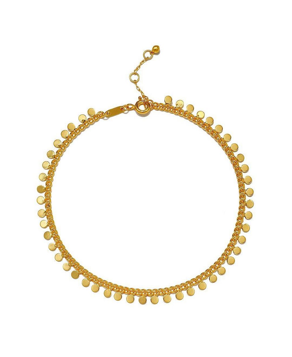 Satya Jewelry Shine a Light Gold Coin Chain Anklet