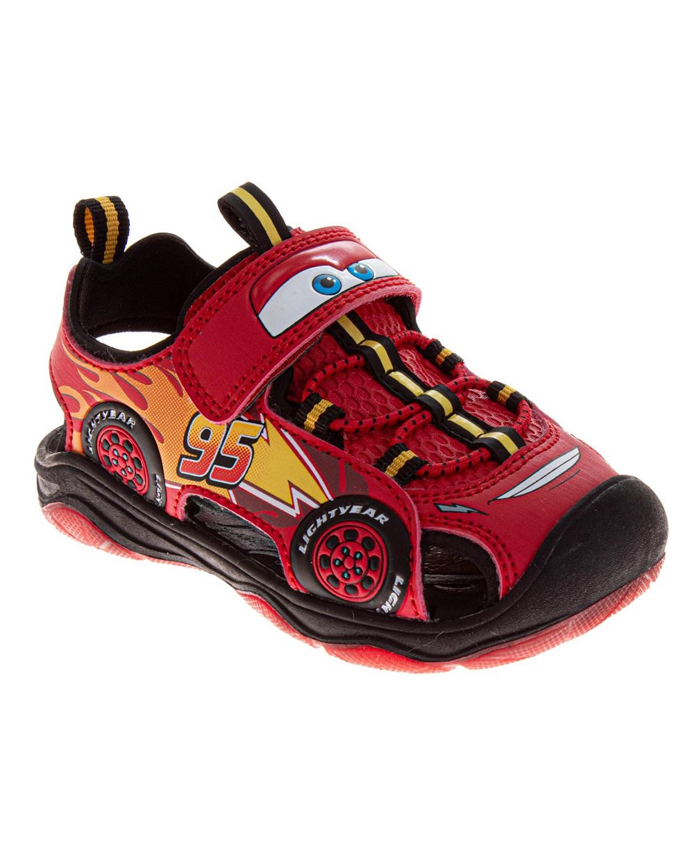 Disney Little Boys Cars Lightning McQueen Hook and Loop Sport Sandals
