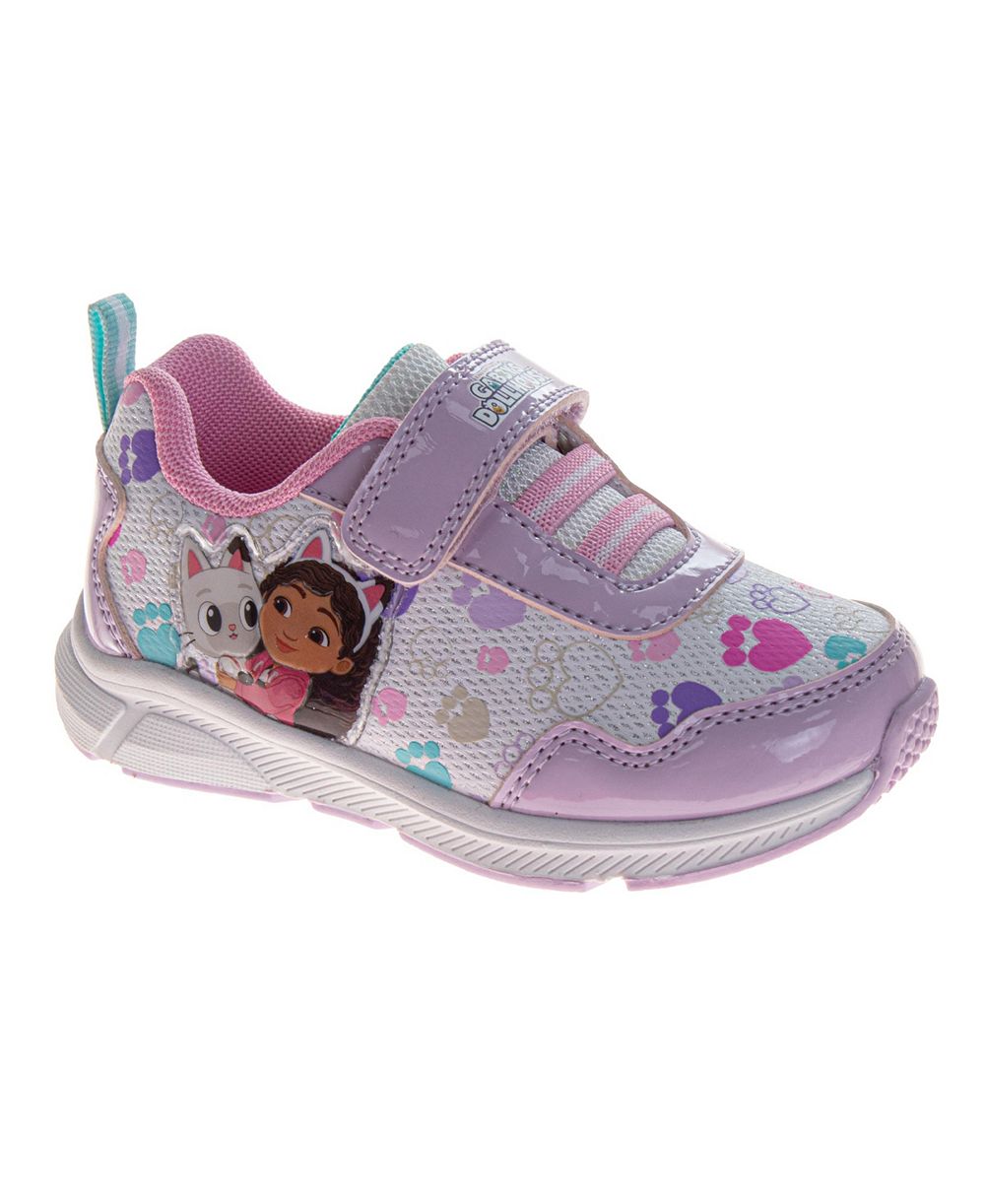 Gabby's Dollhouse Girls (7-12) Athletic Hook and Loop Light-Up Sneakers