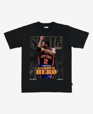 Slam Men's and Women's Larry Johnson Black New York Knicks Hardwood Classics Cover T-Shirt