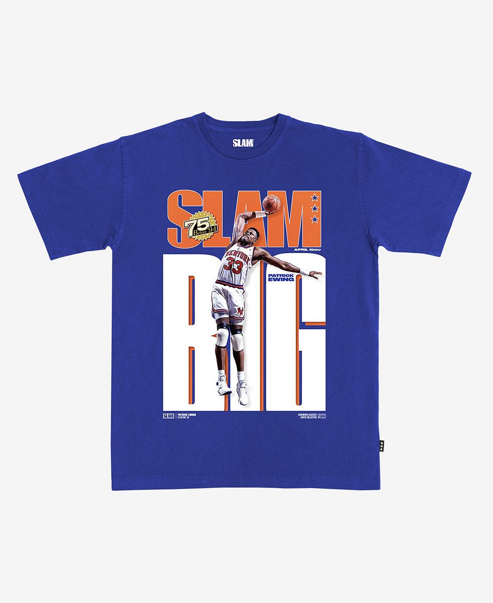 Футболка Slam Patrick Ewing Blue New York Knicks Cover