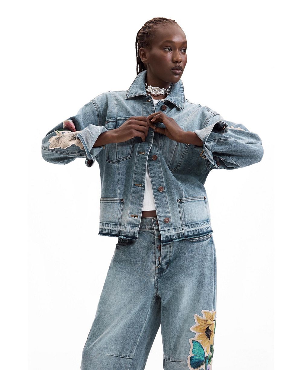 Desigual Women's Embroidered denim jacket