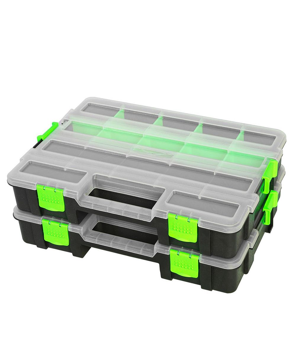 XDOVET Tool Box Organizer Removable Dividers Transparent Lid