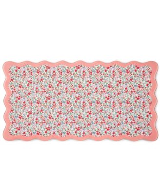 Draper James Field Flowers Scallop Edge Comfort Kitchen Mat, 39" x 19.69"