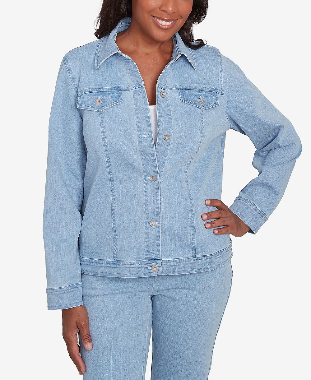 Джинсовая куртка Alfred Dunner Petite Classic Fit