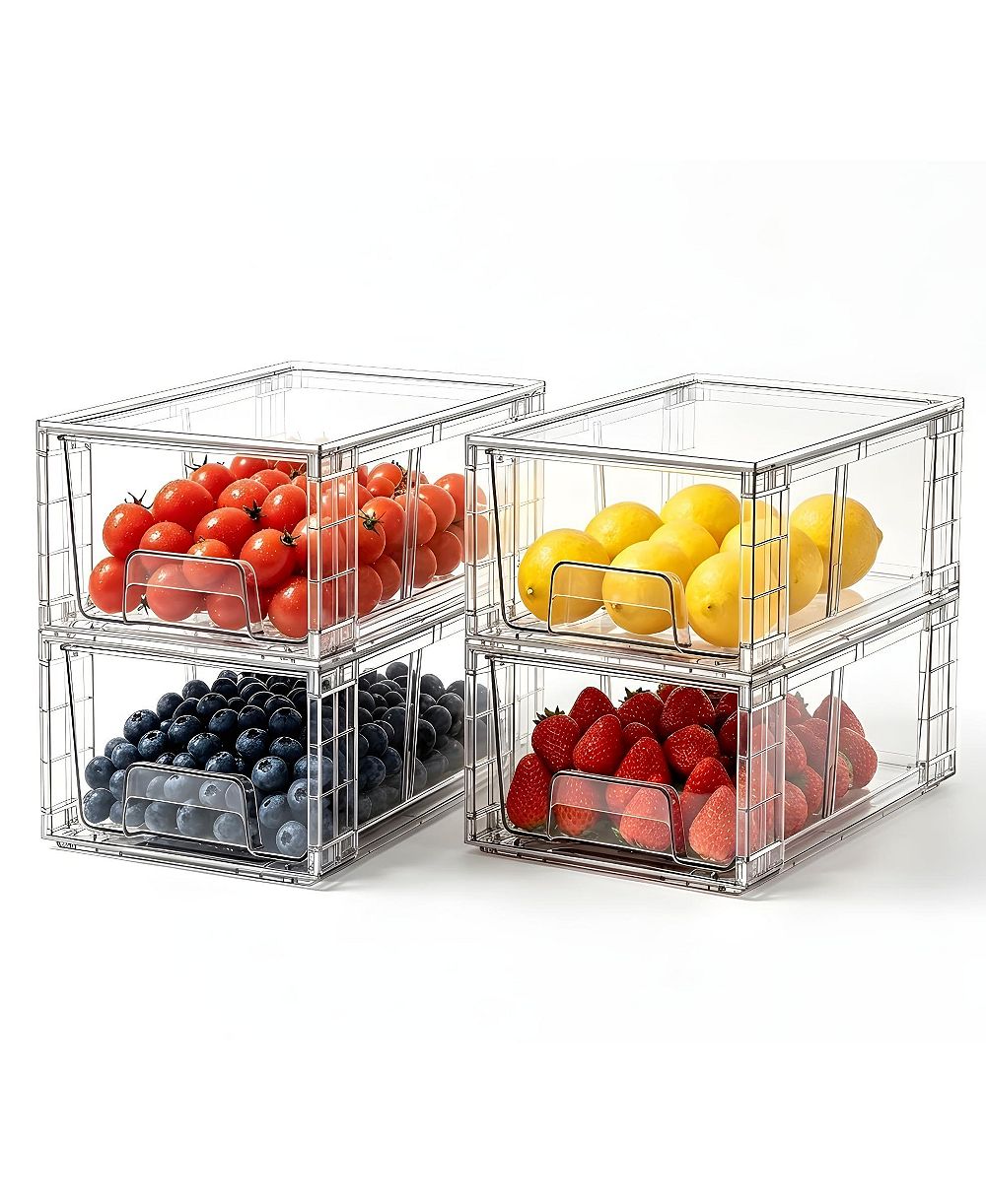 XDOVET stackable ящики для хранения с ручками для кухни и ванной