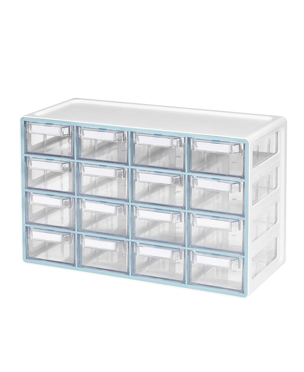 XDOVET 16-Drawer Stackable Organizer Cabinet