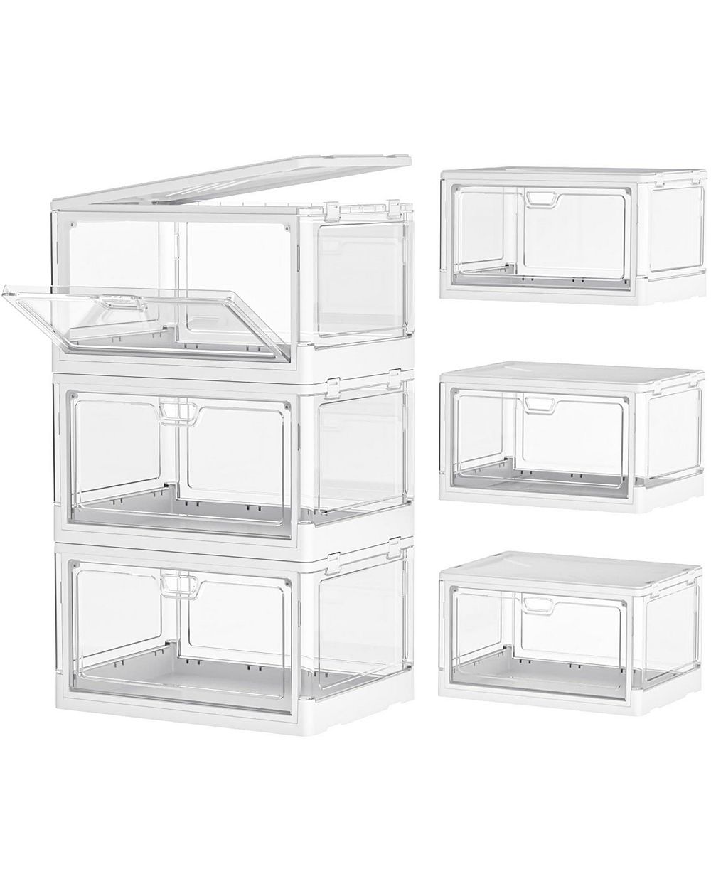 XDOVET Collapsible and Stackable Storage Bin with Lid