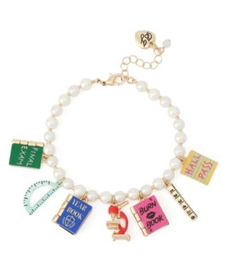 Браслет Betsey Johnson Faux-Stone Best In Class Mixed Charm Imitation Pearl