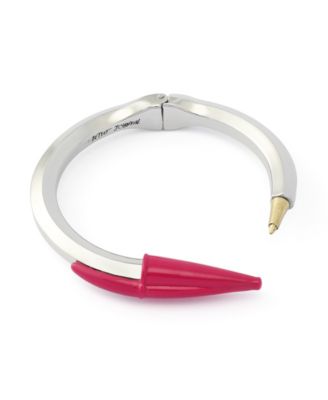 Betsey Johnson Pink Best In Class Classic Pen Bangle Bracelet