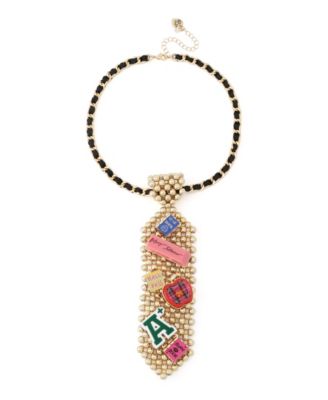 Betsey Johnson подвеска-кулон в виде школьного галстука из искусственного камня Best In Class