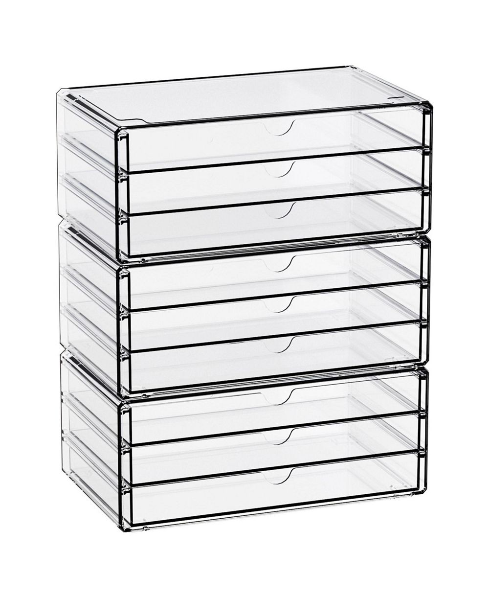 XDOVET Drawer Organizers Stackable Small Drawers School Office Supplies Stationery Marker Pen Pencil Craft Desktop