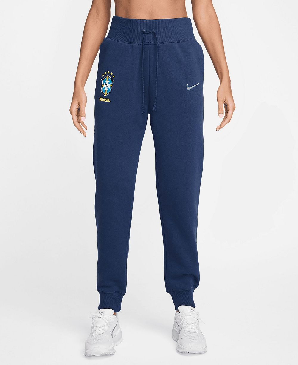 Nike Женские брюки Phoenix Fleece High-Waisted Blue Brazil National Team