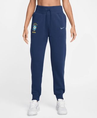 Nike Women's Blue Brazil National Team Phoenix Fleece High-Waisted Pants