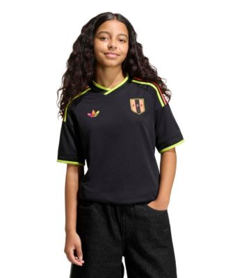 Adidas Big Boys and Girls Black Peru National Team 2026 Away Replica Jersey
