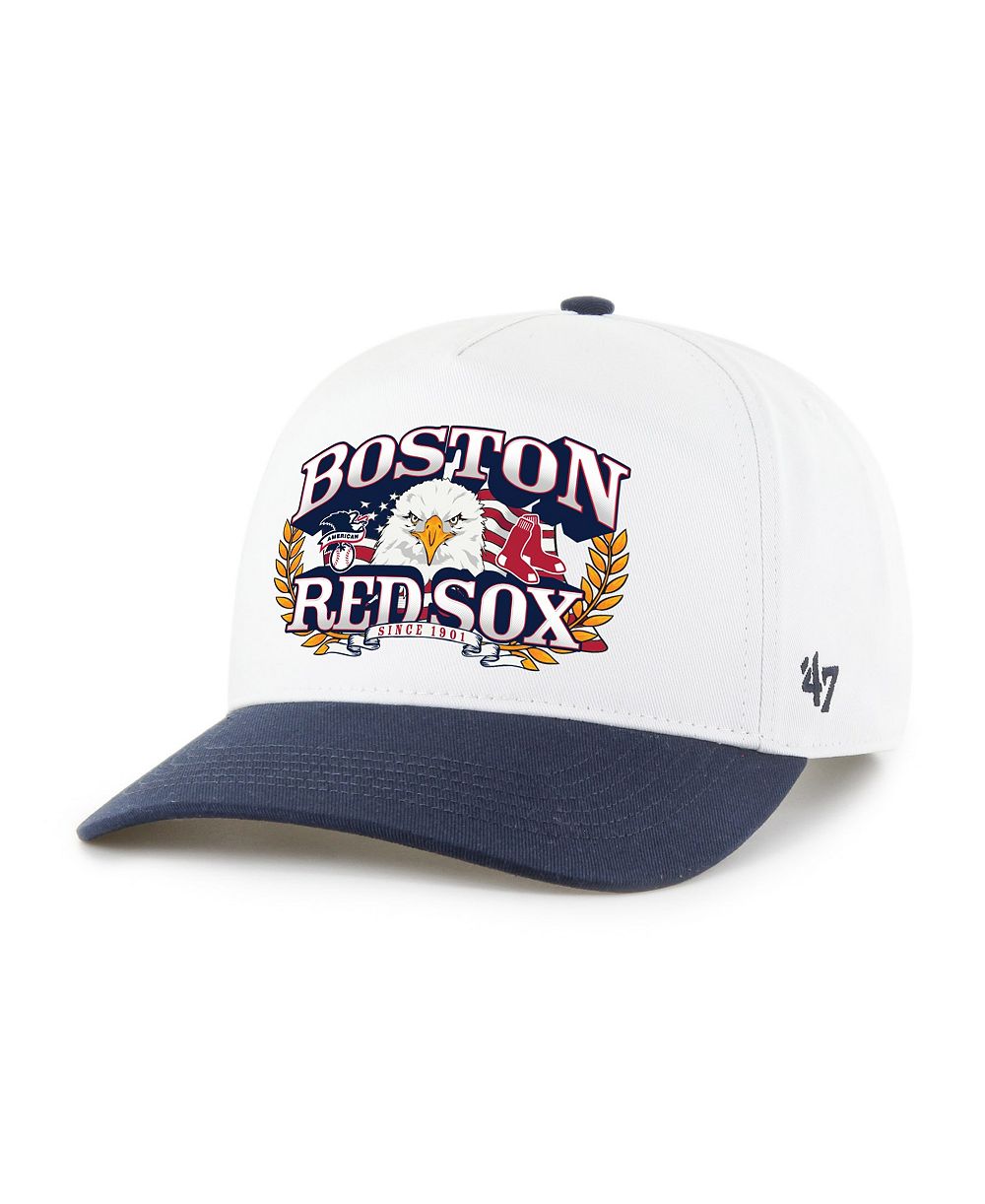 Мужская кепка '47 Brand White/Navy Boston Red Sox Americana Eagle Hitch Adjustable