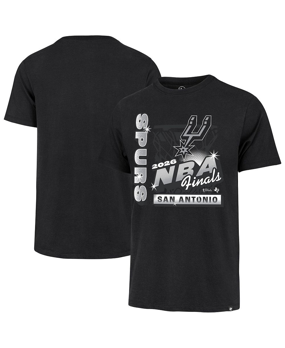 Мужская футболка '47 Brand Black San Antonio Spurs 2026 NBA Finals ID Franklin