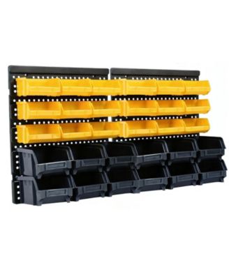 XDOVET Wall Mounted Tool Organizer Plastic Parts Rack Storage Compartments